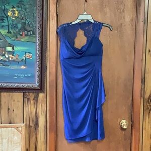 Chic Asymmetrical Blue Dress